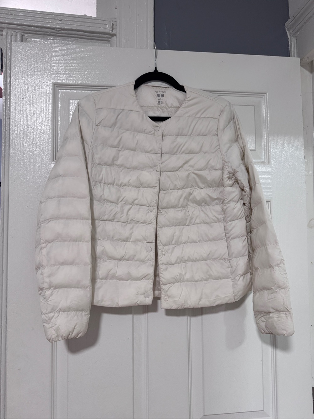 Uniqlo Cream Lightweight Quilted Puffer Jacket